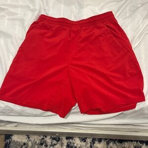 lululemon athletica Vibrant Red Men's Athletic Shorts